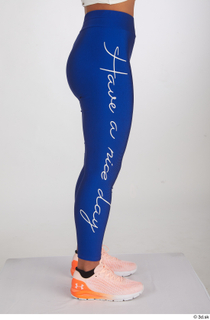  Zuzu Sweet blue leggings dressed leg lower body orange sneakers sports 0007.jpg